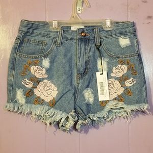 Ontwelmth floral embroidered shorts from Lulus